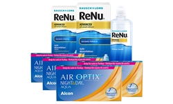 Air Optix Night & Day AQUA İndirimli Lens Seti 4 Kutu (Renu Advanced Solüsyonlu)