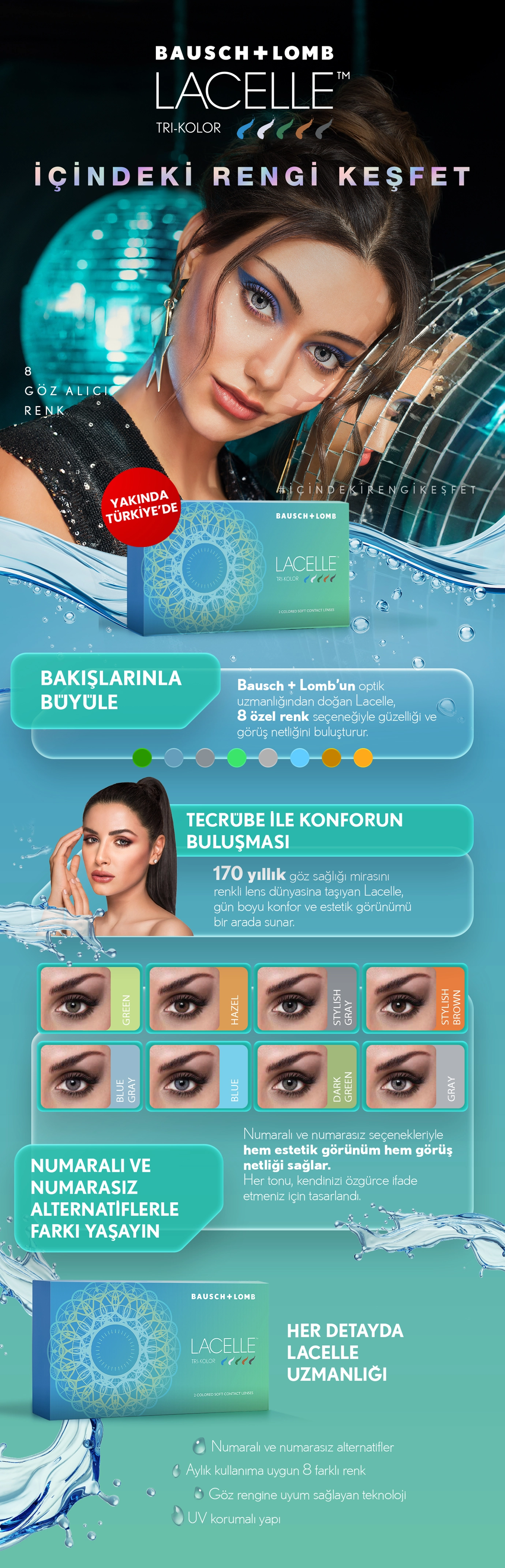 Bausch+Lomb Lacelle Tri-Kolor Renkli Lens Yakında Türkiye'de Bausch+Lomb Lacelle Tri-Kolor Renkli Lens Yakında Türkiye'de